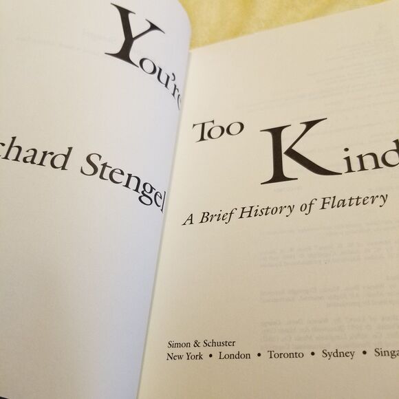 You're too kind - a brief history of flattery paperback book - Picture 6 of 7